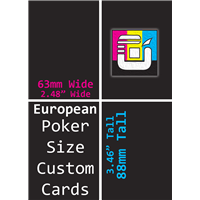 European Poker Size Custom Card Decks (63mm x 88mm)