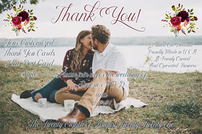 4"x6" Thank You Flat Post Cards (Your Design)
