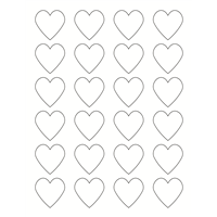 1.5" Hearts (24 Per Sheet)