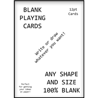 Blank Playing Cards