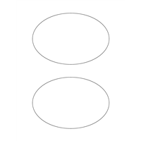 6" x 4" Oval (2 Per Sheet)