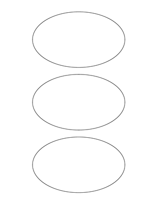 5" x 3" Oval (3 Per Sheet)